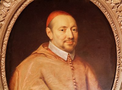 Portrait of Cardinal Pierre de Berulle (detail) by Philippe de Champaigne